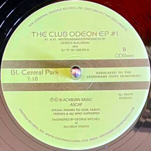 DERRICK BLACKBURN – The Club Odeon EP 1