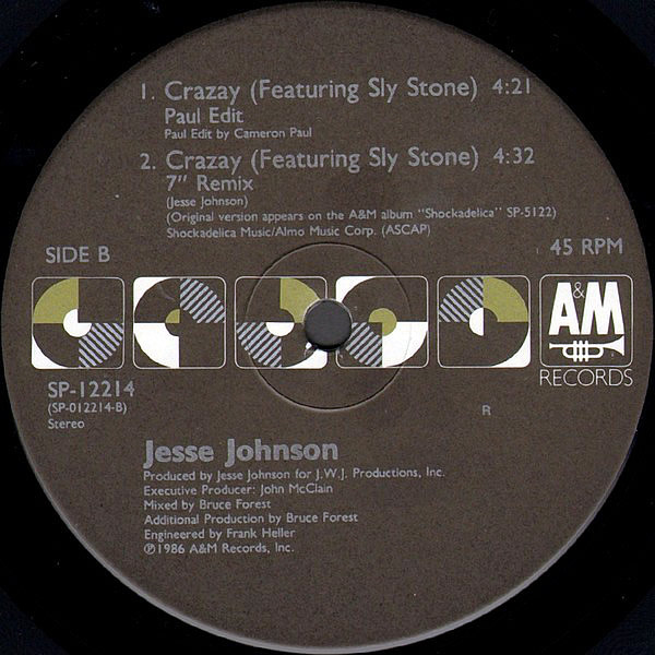 JESSE JOHNSON feat SLY STONE - Crazay Remix