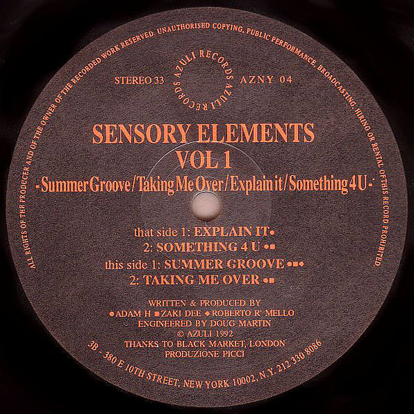 SENSORY ELEMENTS - Volume 1