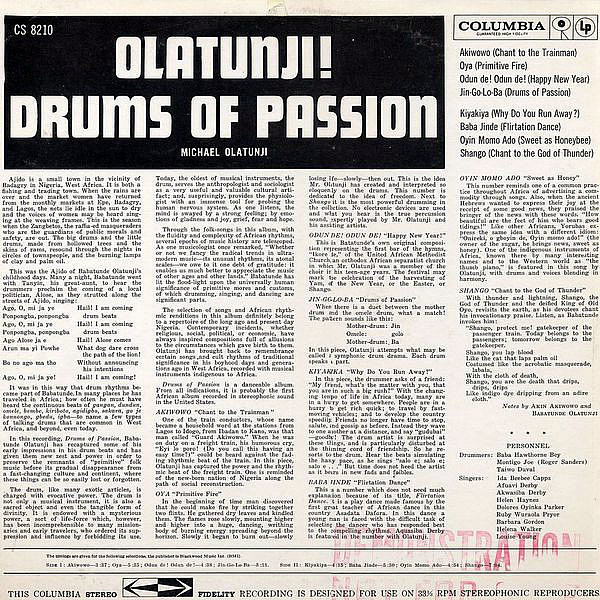 OLATUNJI! ‎– Drums Of Passion