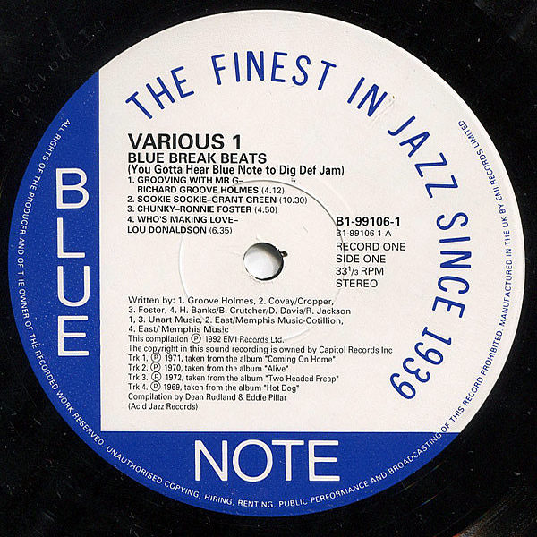 Various ‎– Blue Break Beats ( You Gotta Hear Blue Note To Dig Def Jam )