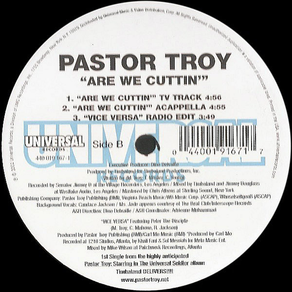 PASTOR TROY - Are We Cuttin'