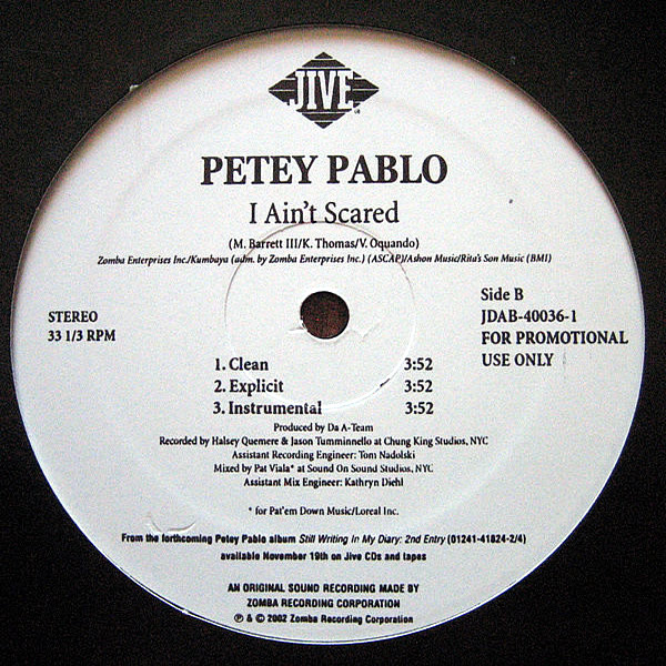 PETEY PABLO - Blow Your Whistle/I Ain't Scared