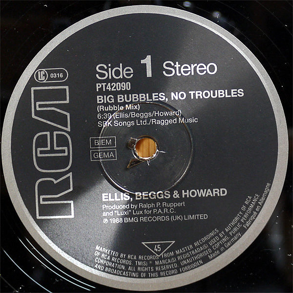 ELLIS BEGGS & HOWARD - Big Bubbles, No Troubles