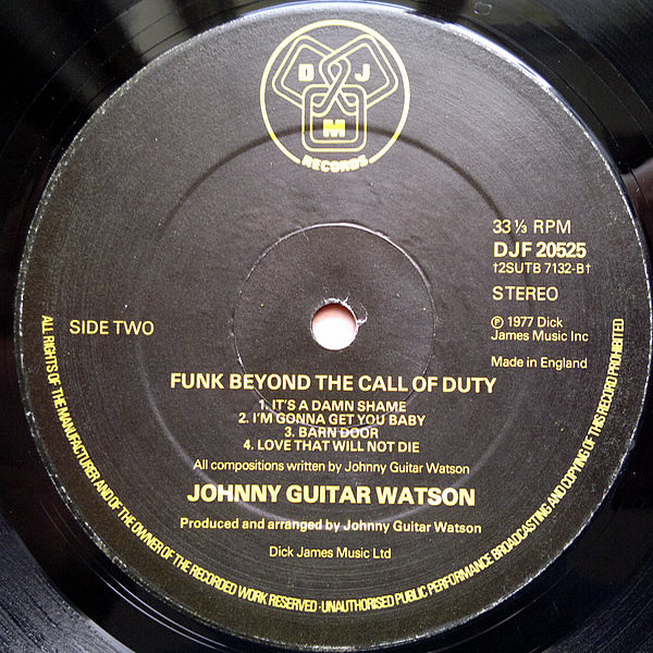 JOHNNY "GUITAR" WATSON - Funk Beyond The Call Of Duty