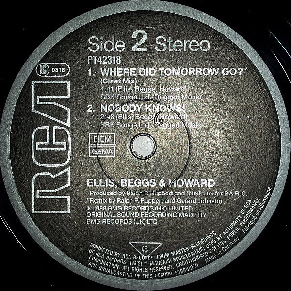ELLIS BEGGS & HOWARD - Where Did Tomorrow Go?