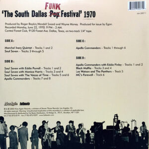 VARIOUS – Funk The South Dallas Pop Festival 1970