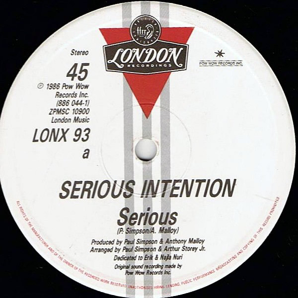 SERIOUS INTENTION - Serious