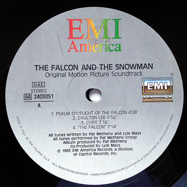PAT METHENY GROUP - The Falcon And The Snowman O.S.T.