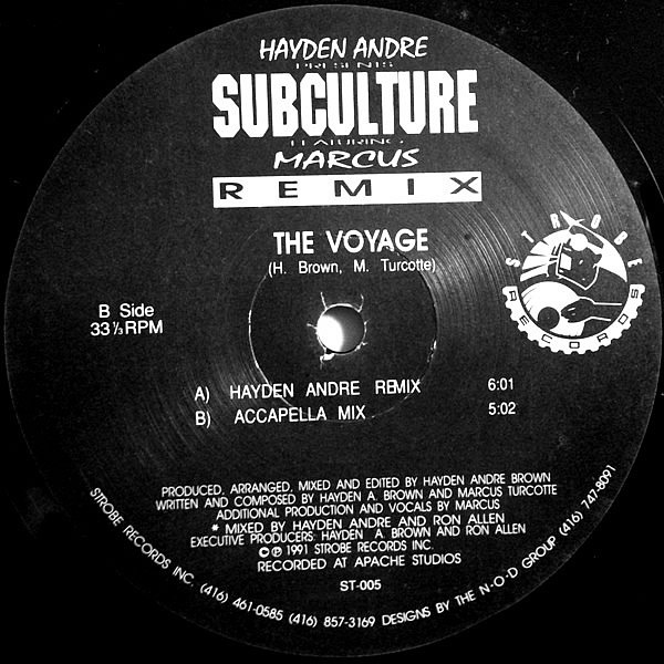 HAYDEN ANDRE' feat MARCUS presents SUBCULTURE - The Voyage