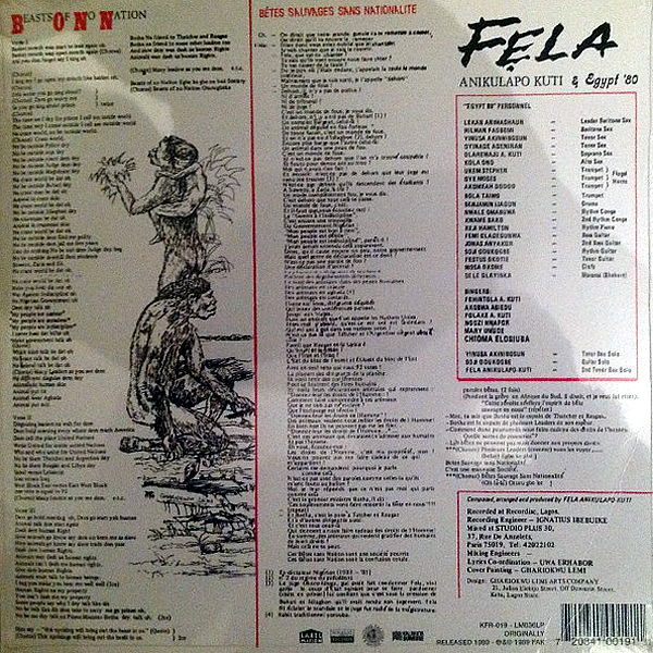 FELA & EGYPT '80 - Beasts Of No Nation
