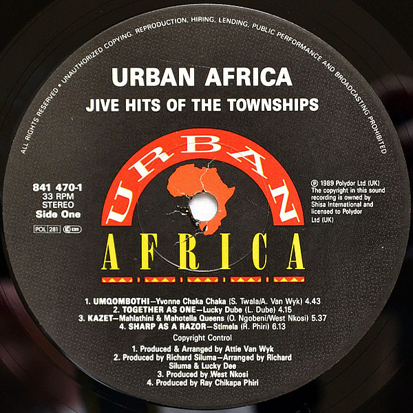 VARIOUS - Urban Africa ( Jive Hits Of The Townships )