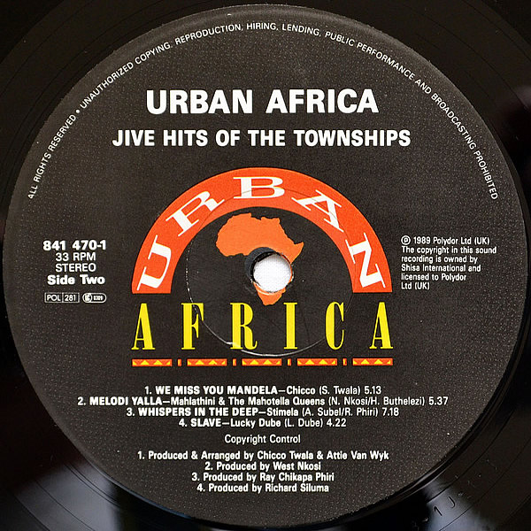 VARIOUS - Urban Africa ( Jive Hits Of The Townships )