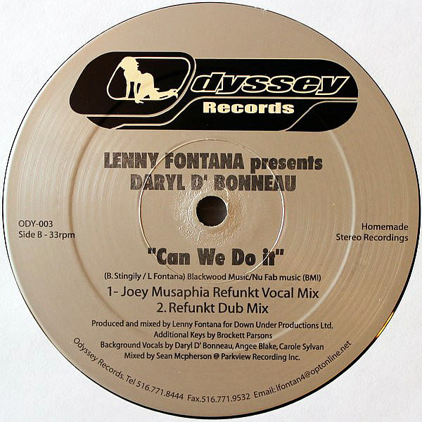 LENNY FONTANA presents DARYL D'BONNEAU - Can We Do It