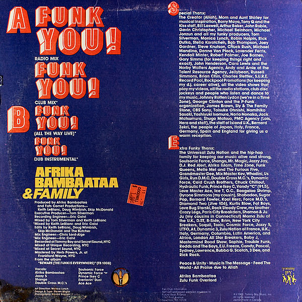 AFRIKA BAMBAATAA & FAMILY - Funk You