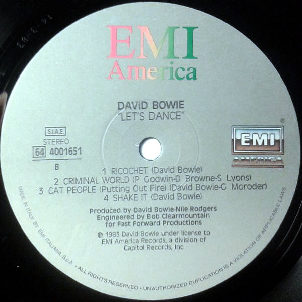 DAVID BOWIE - Let's Dance