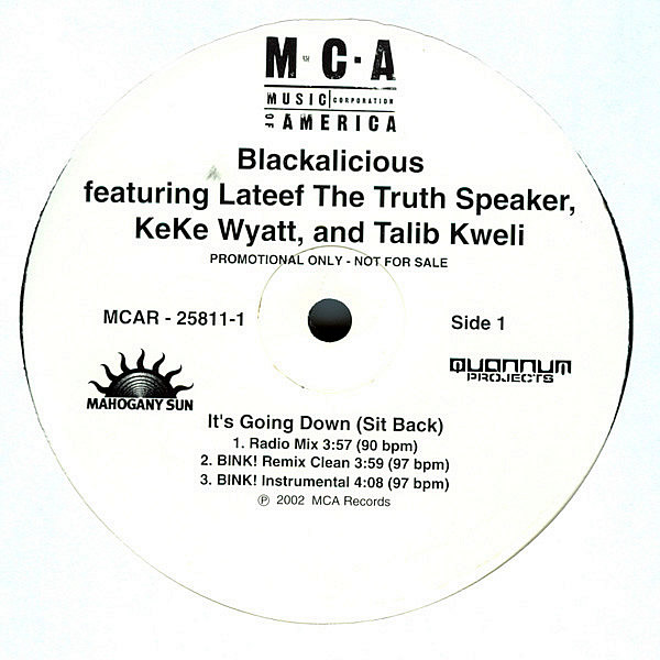 BLACKALICIOUS - It's Going Down Sit Back