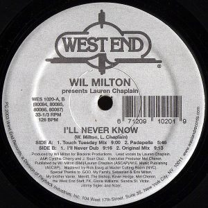 WIL MILTON feat LAUREN CHAPLAIN – I’ll Never Know