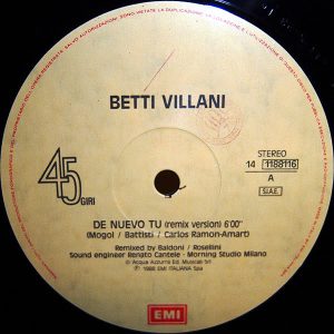BETTI VILLANI – De Nuevo Tu ( Re-Mix )