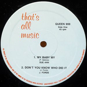 VARIOUS ARTISTES - My Baby My/Don't You Know Who Did It/High Steppin' Hip Dressin' Fella/I Want More