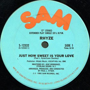 RHYZE - Just How Sweet Is Your Love