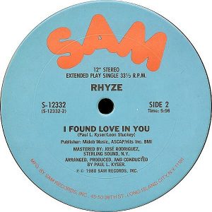 RHYZE – Just How Sweet Is Your Love