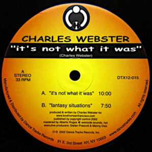 CHARLES WEBSTERN – It’s Not What It Was