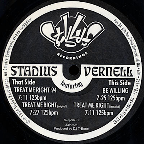 STADIUS feat VERNELL Treat Me Right/Be Willing