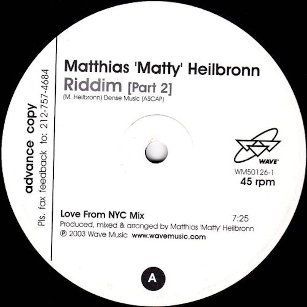 MATTHIAS “MATTY” HEILBRONN – Riddim Part 2