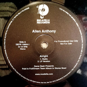 ALLEN ANTHONY – Alright